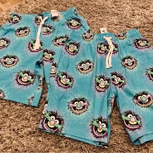 NWT 2 Pairs Adult Disney World Parks Animal Pajama Shorts The Muppets Size XS